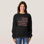 Sweatshirt American Flag 4th Of July Tee USA 4th of July Tee (Devant entier)