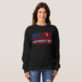 Sweatshirt American Flag Archery Dad Father's Day Raglan Base (Devant entier)