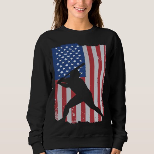 Sweatshirt American Flag Baseball (Devant)