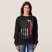 Sweatshirt American Flag Baseball Team Cadeau (Devant entier)