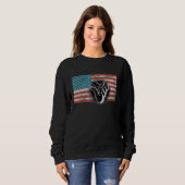 Sweatshirt American Flag Bowling Usa Flag Bowling (Devant entier)