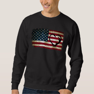 Sweatshirt American Flag Chasse au cerf Chasse au poisson Pet