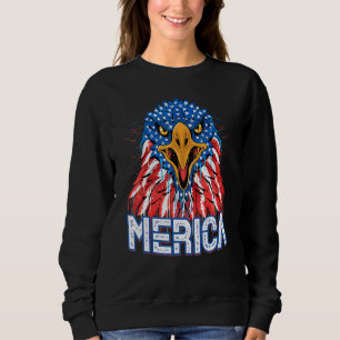 Sweatshirt American Flag Design Bald Eagle Mullet 4 juillet