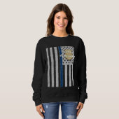 Sweatshirt American Flag Essential Police Law Enforcement Pat (Devant entier)