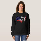 Sweatshirt American Flag Ferret for Ferret  and Owners (Devant entier)