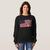 Sweatshirt American Flag Firearms Weapons USA 4th of July (Devant entier)