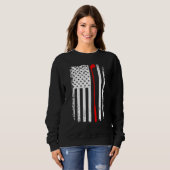 Sweatshirt American Flag Golf Team Retro Golf (Devant entier)