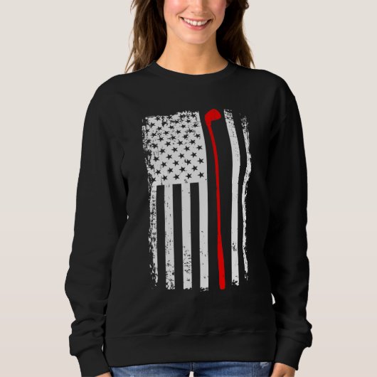 Sweatshirt American Flag Golf Team Retro Golf (Devant)