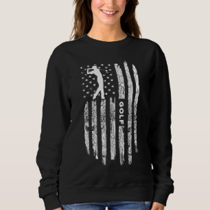 Sweatshirt American Flag Golf Vêtements Golfer Vintage Golf
