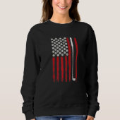 Sweatshirt American Flag Golfing Golf (Devant)