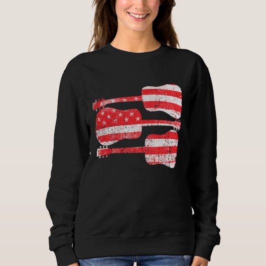 Sweatshirt American Flag Guitars (Devant)