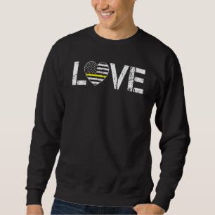 Sweatshirt American Flag Heart for Family Love Family