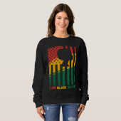 Sweatshirt American Flag I'm Black History Month for Men Wome (Devant entier)