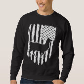 Sweatshirt American Flag Llama (Devant)