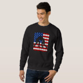 Sweatshirt American Flag Men Wrestling (Devant entier)