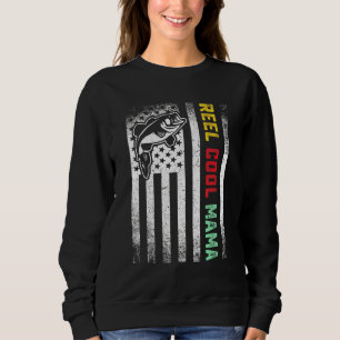 Sweatshirt American Flag Mom Bass Fishing Unique Cute Fisher