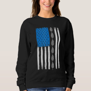 Sweatshirt American Flag Mushroom Mycology Usa Morel Hunting