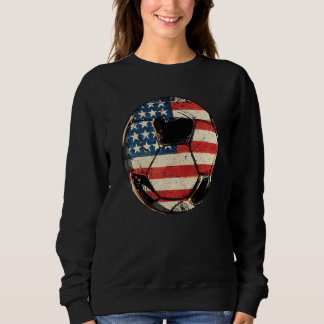 Sweatshirt American Flag on Soccer Ball Tee - Soccer Ball Fla