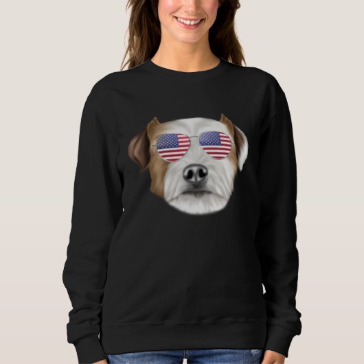 Sweatshirt American Flag Parson Russell Terrier Dog America P (Devant)