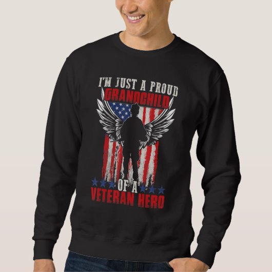 Sweatshirt American Flag Patriotic Day Veterans Day for Kids (Devant)