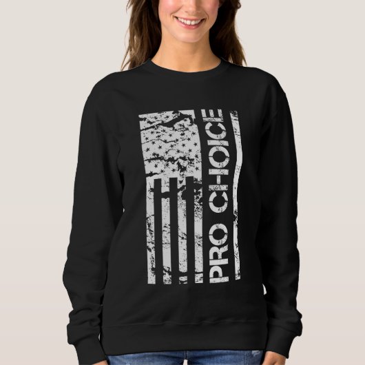 Sweatshirt American Flag Pro Choice (Devant)