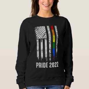 Sweatshirt American Flag Rainbow Usa Gay Lgbtq Lgbt Pride Mon