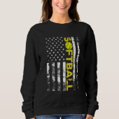 Sweatshirt American Flag Softball Team Gifts (Devant)