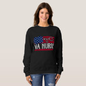 Sweatshirt American Flag VA Nurse Patriotic 4 juillet Vinta (Devant entier)