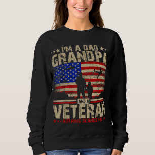 Sweatshirt American Flag Veterans Day Je suis papa grand-père