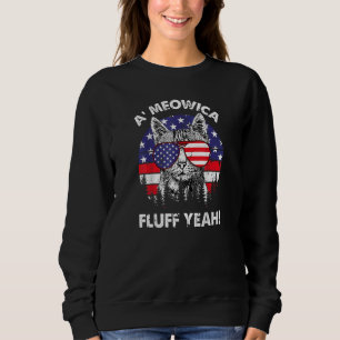 Sweatshirt American Fluff Ouais Patriotique American 4 juille