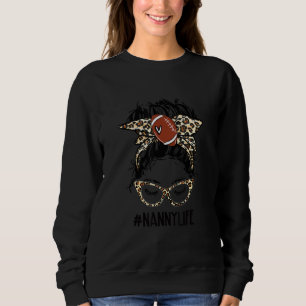 Sweatshirt American Football Nanny Life Messy Bun Jour de jeu