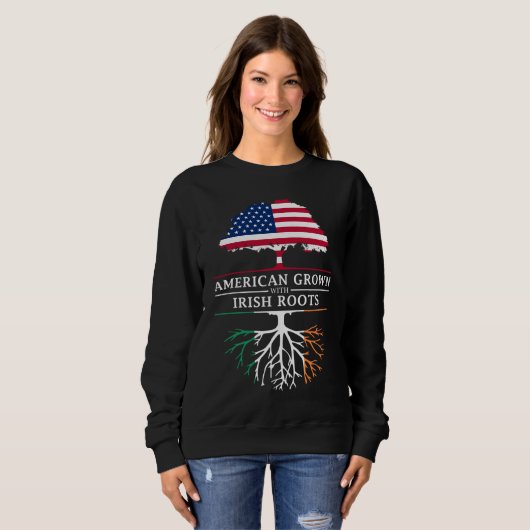 Sweatshirt American Groot with Irish Roots - Irlande (Devant entier)