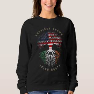 Sweatshirt American Gros Irish Roots Irlande Drapeau St Patri