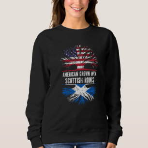 Sweatshirt American Grosse Avec Des Racines Écossaises Drapea