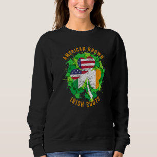 Sweatshirt American Grosses Irish Roots Heritage Ireland St P