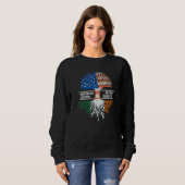 Sweatshirt American Grown Irish Roots USA Ireland Flag ST PAT (Devant entier)