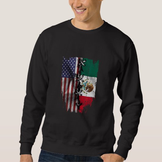 Sweatshirt American Grown Mexican Roots USA Mexico Flag (Devant)