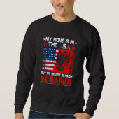 Sweatshirt American Grown Patriot Albanian American from Alba (Devant)