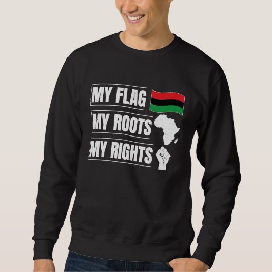 Sweatshirt American Grown With African Roots Black History Mo (Devant)