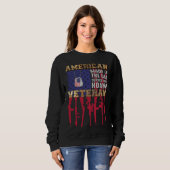 Sweatshirt American Made In The USA Served With Honor Veteran (Devant entier)