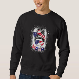 Sweatshirt American Mama Bleached Messy Bun Fête des Mères