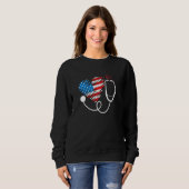 Sweatshirt American Patriot Nursing Patriotic Usa Nursing Ste (Devant entier)