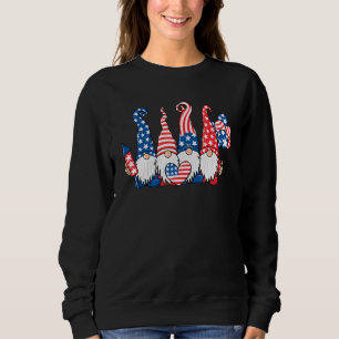 Sweatshirt American Patriotic Gnomes Usa Independence Day 4e
