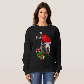 Sweatshirt American Pit Bull Terrier Noël (Devant entier)
