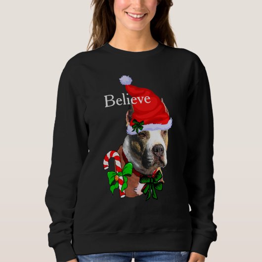 Sweatshirt American Pit Bull Terrier Noël (Devant)
