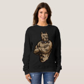 Sweatshirt American Pitbull Bodybuilder Chien Maman Doglover (Devant entier)