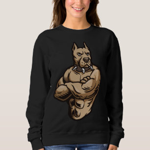 Sweatshirt American Pitbull Bodybuilder Chien Maman Doglover
