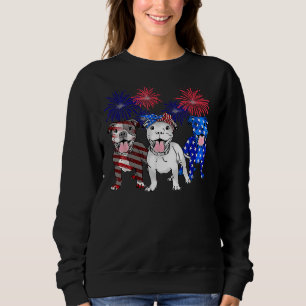 Sweatshirt American Pitbull Chien Firework 4th Of Ju Ly