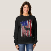 Sweatshirt American Predator Patriotic American Flag ELK Hunt (Devant entier)