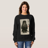 Sweatshirt American Robin Samurai Ink Art Sumi-e Style Novelt (Devant entier)